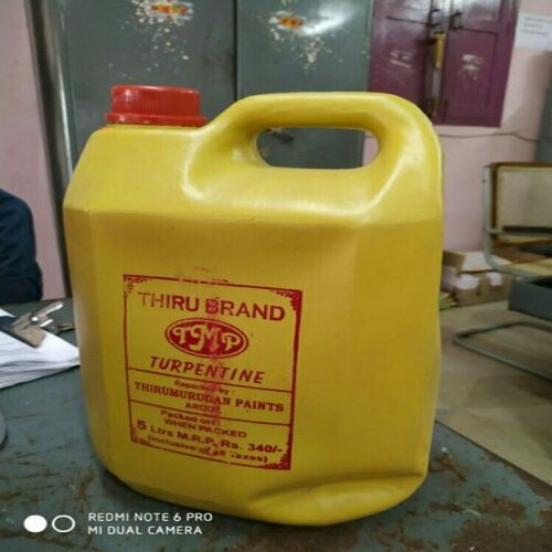 ऑल येलो कलर 5 लीटर और 3 लीटर हैंड सैनिटाइज़र पैकिंग कैन