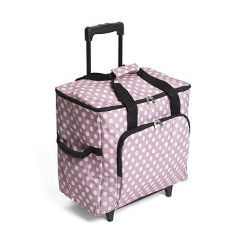 Dot Printed Polyester Trolley Bag