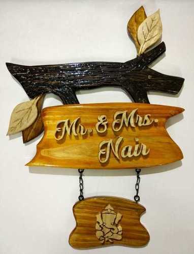 Brown Handmade Wooden Name Plates At Price 2250 Inr Piece In Pune Id