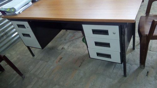 Brown Multi Drawer Wooden Office Table