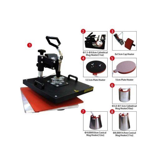 Manual Okoboji Sublimation Combo Heat Press 8 In 1