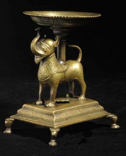 Golden Polished Brass Elephant Diya