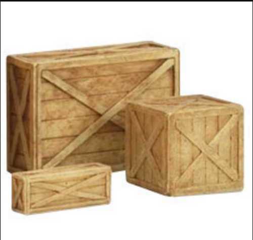 Wood Solid Square Shape Wooden Crate