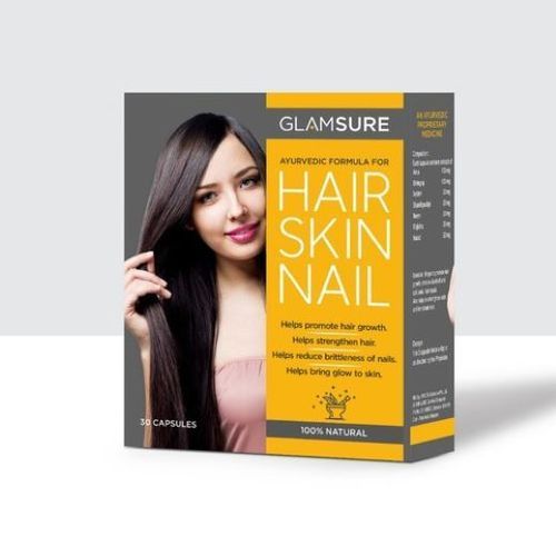 Herbal Supplements Ayurvedic Glamsure Capsule For Hair And Skin And Nail