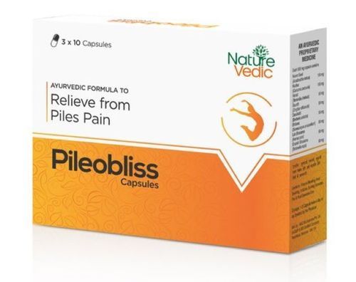 Ayurvedic Pileobliss Capsules Formula For Relieve From Piles