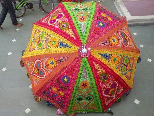 All Designer Rajasthani Embroidered Garden Umbrella