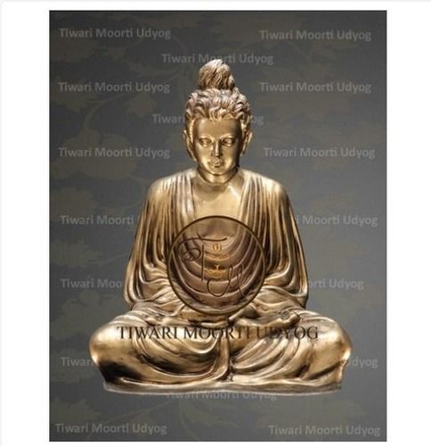 Gold Plated Marble Meditation Buddha Statue