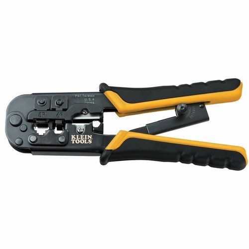 Klein Tool Ratcheting Data Cable Crimper Stripper Cutter