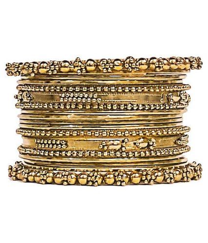 Ladies Gold Antique Bangles