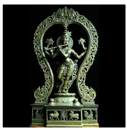 Easy To Clean Polished Bronze Lord Krishna Statue at Best Price in