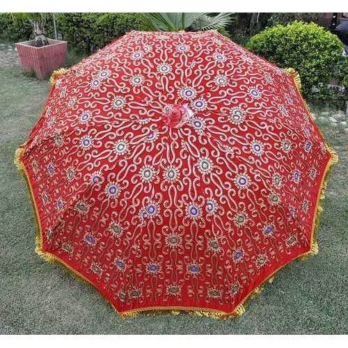 All Rajasthani Zari Embroidered Garden Umbrella