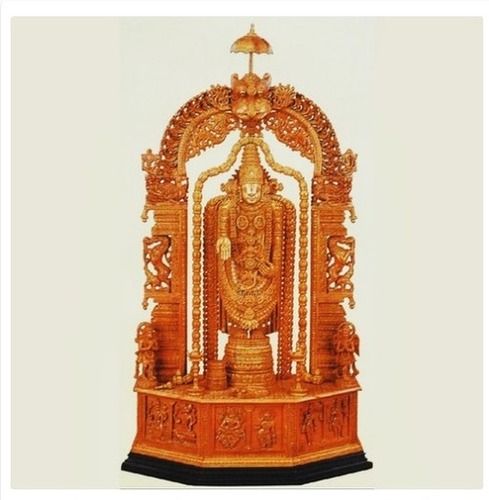 Easy To Clean Teak Wood Balaji Statue