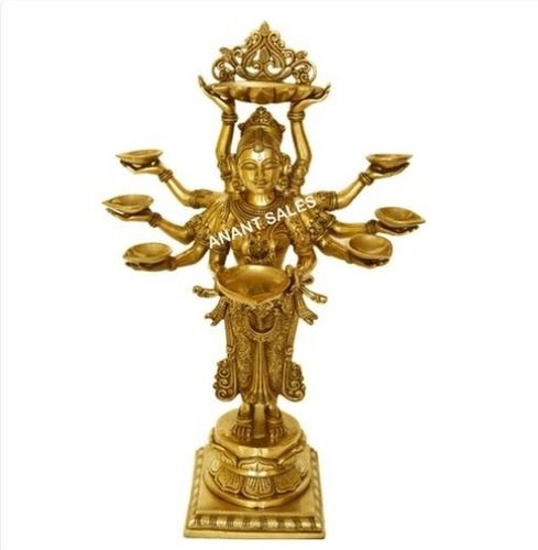 Brass Deepa Lakshmi Statue