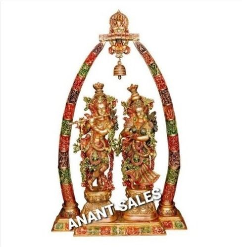 Durable Brass Radha Krishna Statue With Arch