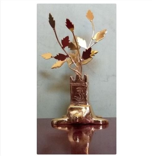 Golden Gold Plated Brass Tulsi Plant Statue