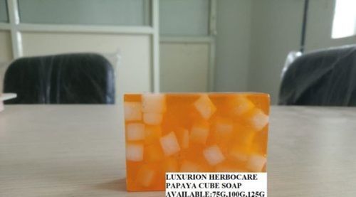 Bar Natural Papaya Handmade Cube Soap