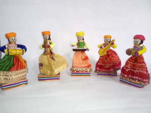 Rajasthani Puppet Musician Set of 5 Pc