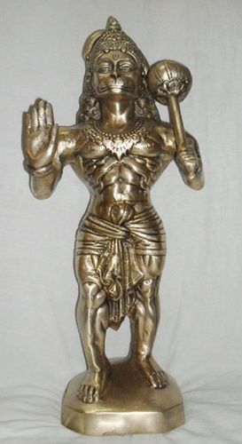 Easy To Clean Brass Hanuman Statue