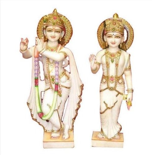 Radha Krishna Marble Statue