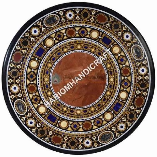 Various Colors Are Available Round Marble Dining Table Top