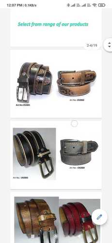 Leather Belt For Mens