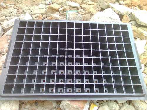 Black Agricultural Tray With 126 Cavity