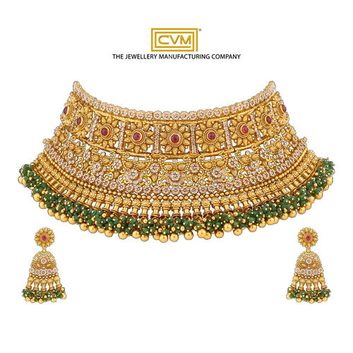 Designer Gold Necklace Set for Ladies