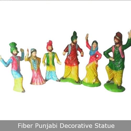 FRP Decorative Punjabi Dance Group Statues