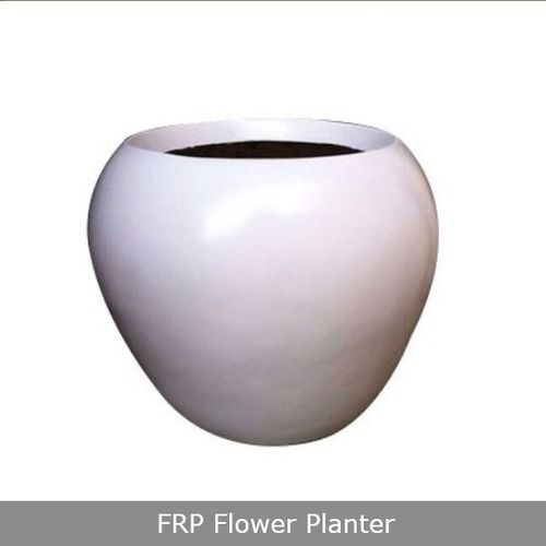 FRP Decorative White Planter