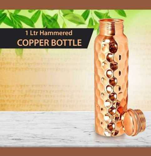 Hammered Copper Water Bottle 1 Ltr