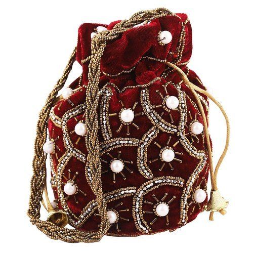 Round Shape Embroidered Potli Bags