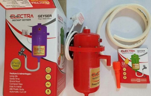 Electra Electric Instant Water Geyser - Color: Red