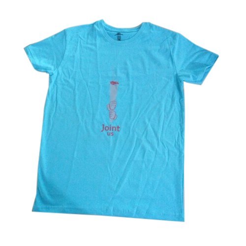 Red Mens Round Neck Half Sleeve T-Shirt