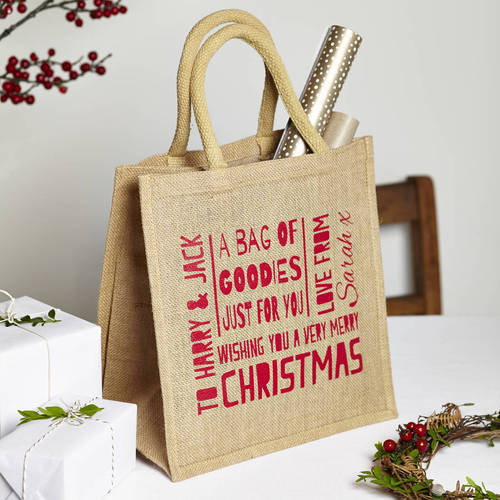 Multicolor Printed Jute Shopping Bag