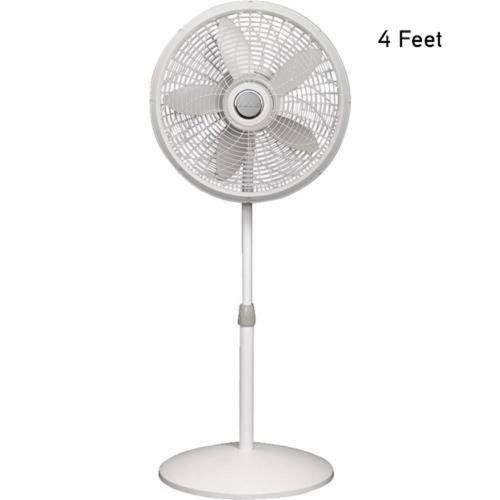 White 5 Blades High Speed Pedestal Fan