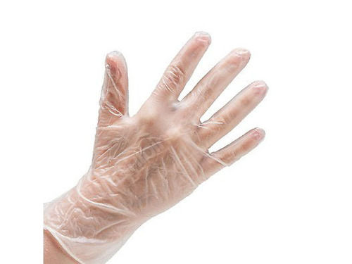 White Disposable Transparent Plastic Hand Gloves