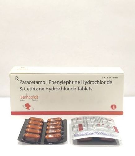 Paracetamol, Phenylephrine Hydrochloride And Cetirizine Hydrochloride Tablet