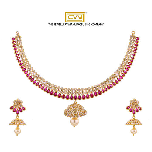 Uncut Diamond Jewellery Necklace And Earring