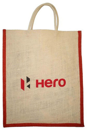 Multicolor Rope Handle Printed Jute Promotional Bag