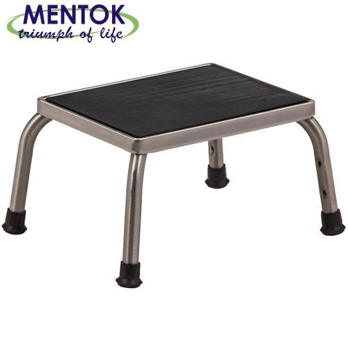 Black And Silver Single Step Foot Stool