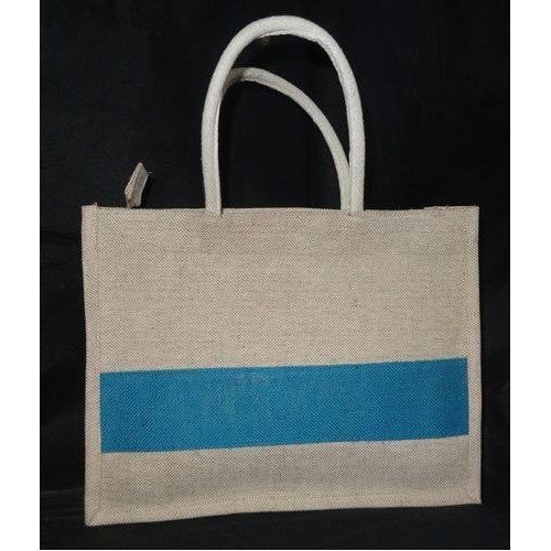 Zip Closure Jute Shopping Bag