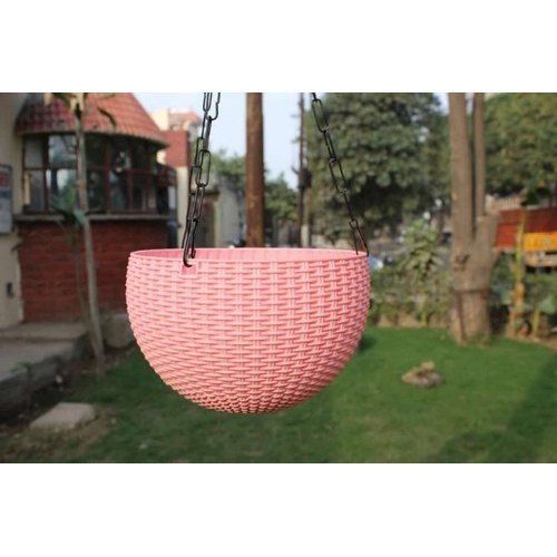 Brown Euro Hanging Plastic Basket