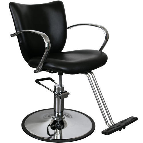 Black Stainless Steel Designer Salon Chair