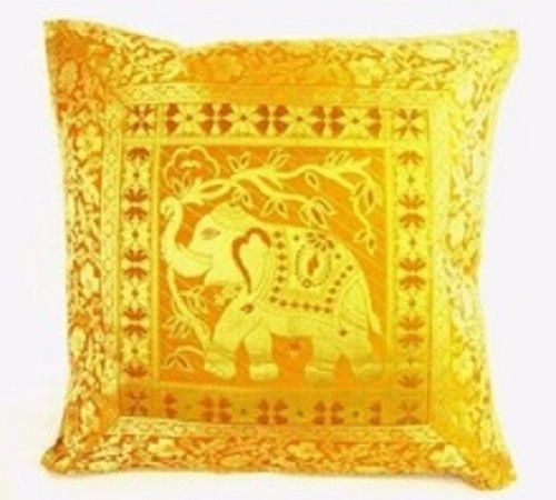 Various Colors Are Available Banarsi Silk Elephant Sari Cushion Covers