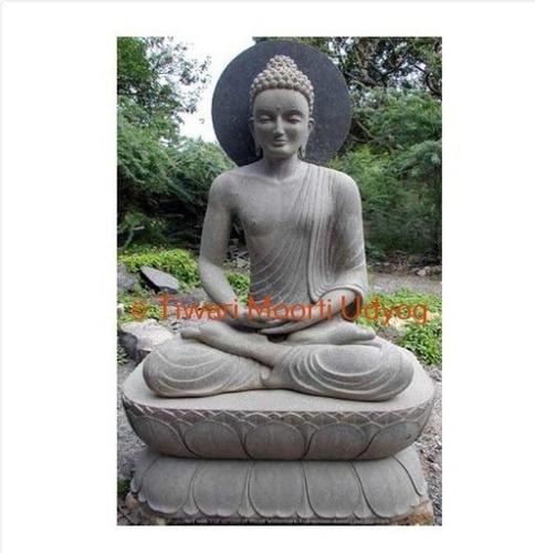 Durable Grey Marble Buddha Statue