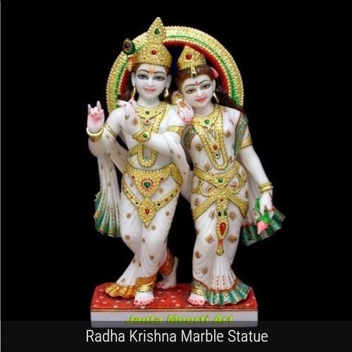 Radha Krishna Marble Statue