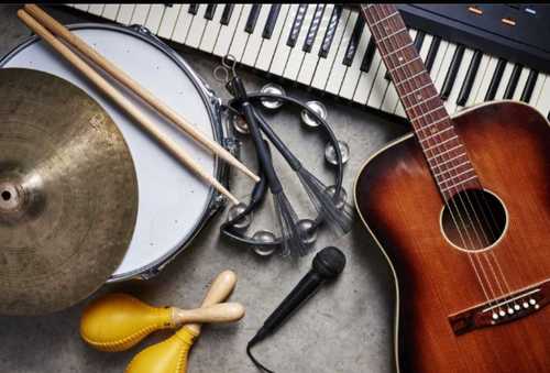 Brown Round Shape Musical Instruments 