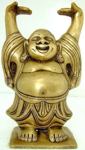 Brass Laughing Buddha Statue