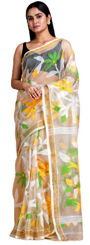 Bengal Handloom Jamdani Matka Muslin Saree