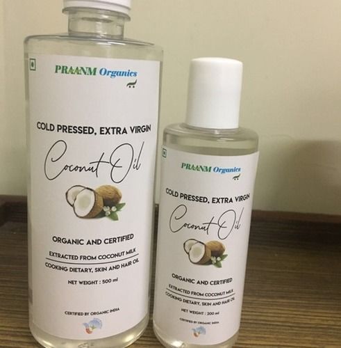 Organic Certified Cold Pressed Extra Virgin Coconut Oil